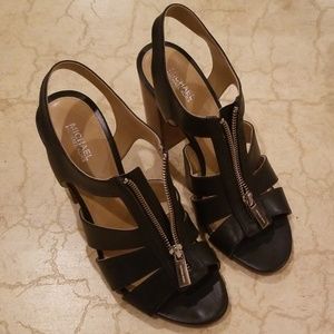 MK High Healed Leather Shoes